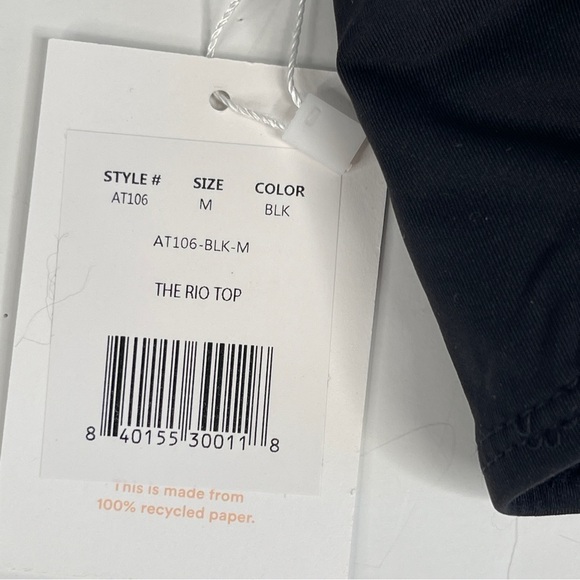 Andie Swimwear Rio Black Bikini Top Size Medium NWT - Picture 6 of 10